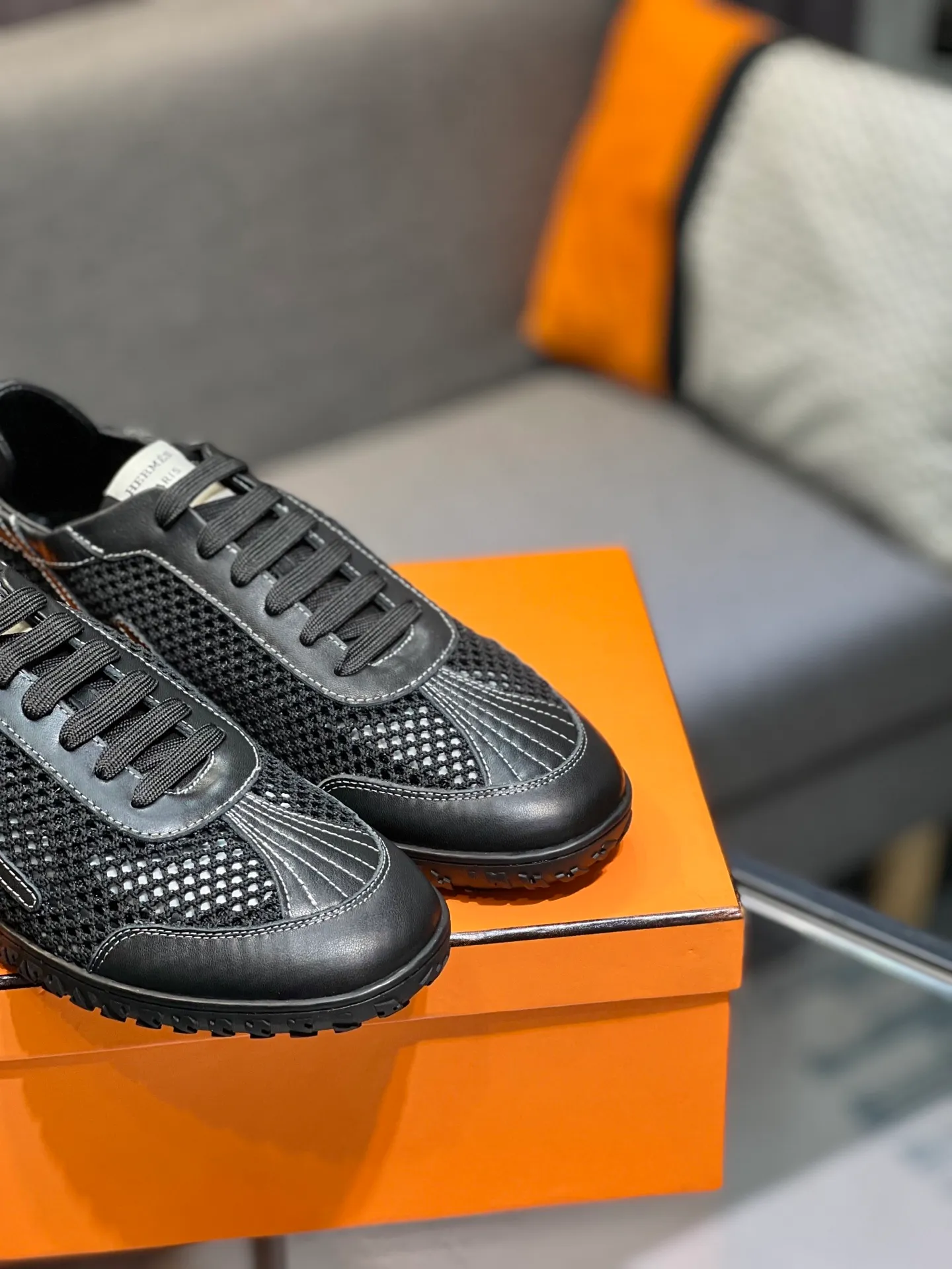 Men's shoes 💰700 [HERMES] Hermès - High-end quality original order 🔍🔍 - Upper: 🔝 cowhide suede splicing design - Inner lining: imported mixed sheepskin - Outsole: TPR foam · Rubber: two-color combined molding outsole - Super high quality control · Fine workmanship: highlighted (high-end, luxury, grade) -Size: 38-44 (45, 46, can be customized)